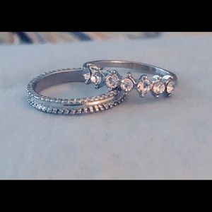 🧡NWOT Fashion silver ring set - sz 11